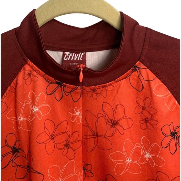Crivit Women Large 12/14  Short Sleeve Cycling Biking Jersey Pocket 1/4 Zip - Picture 3 of 7